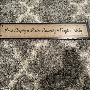 Inspirational Wall Plaque - Cream and Black